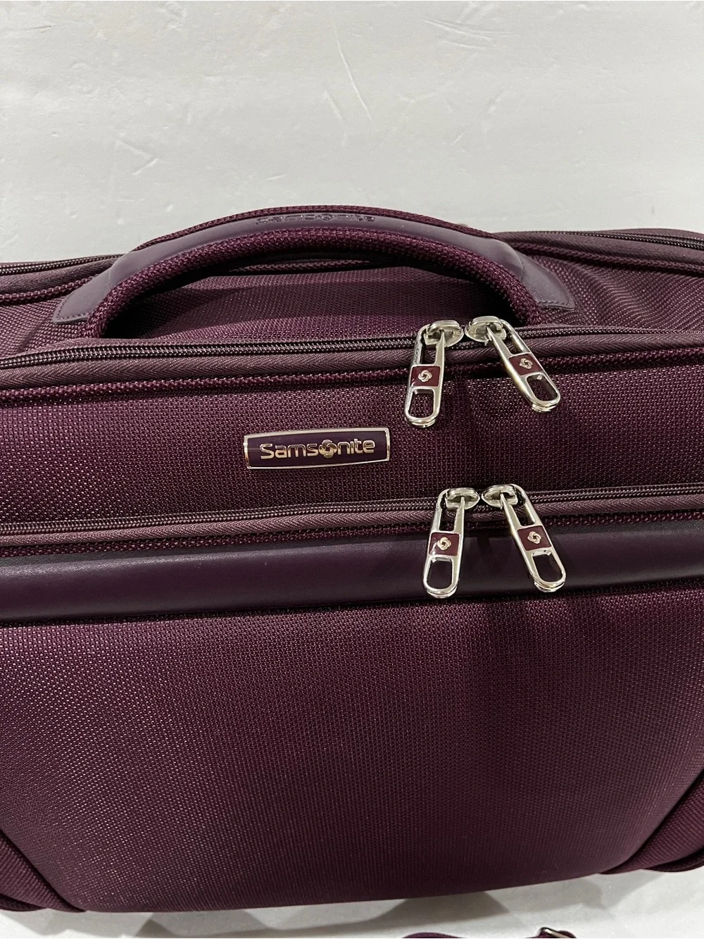Samsonite Business Travel Bag Carry-On Luggage Marron Purple Lightweight